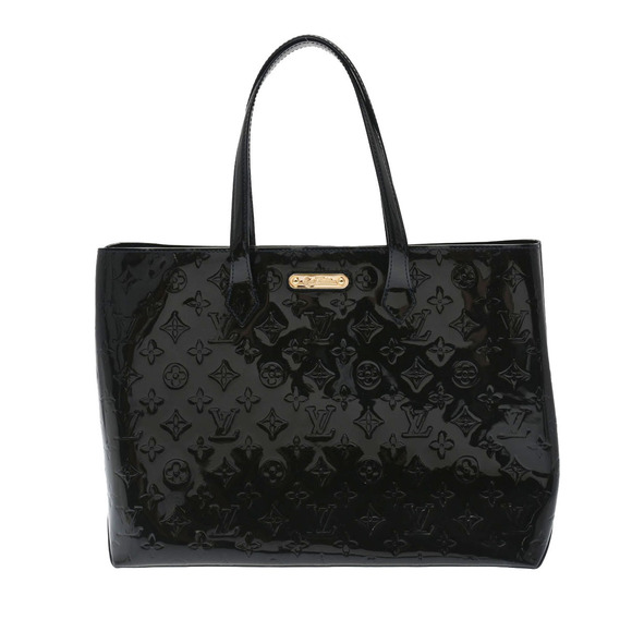Louis Vuitton Handbags - Louis Vuitton Vernis Wilshire Tote Blue Infini Black Monogram Handbag